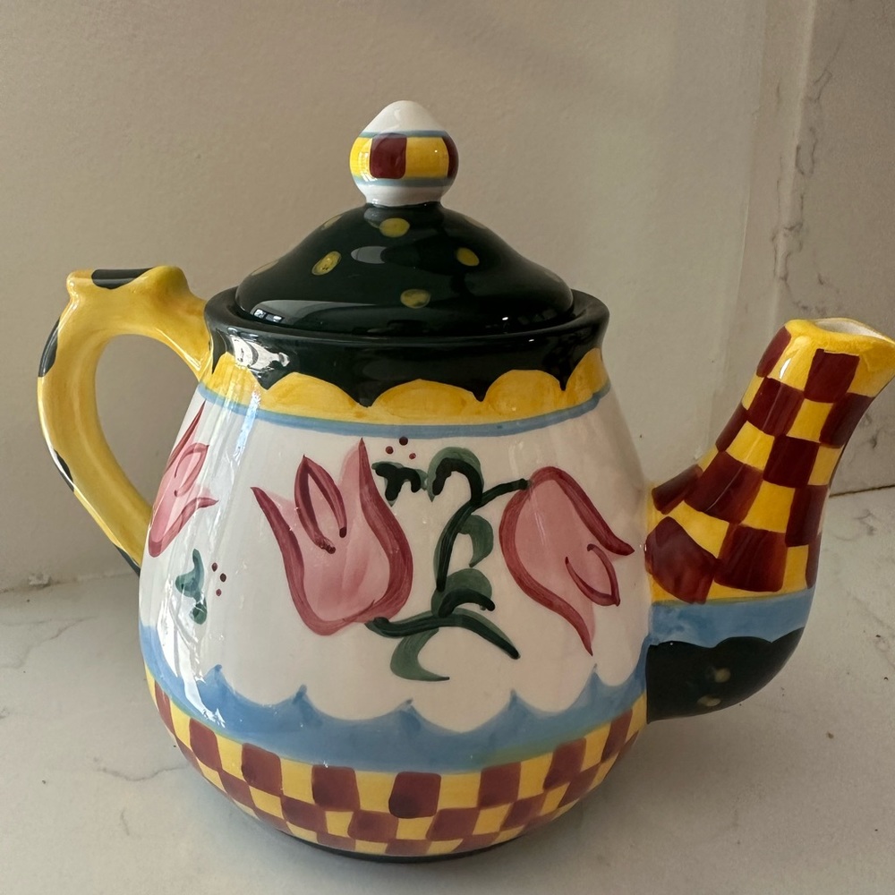 Teapot Vintage CBK LTD 1997, handmade teapot, tea time, home decor